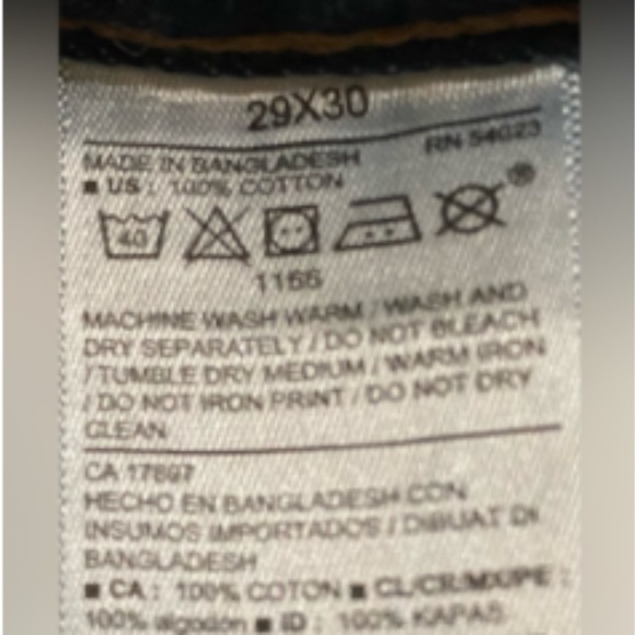 ON DK BLU Cotton Straight, 29X30 Fall Sale - Picture 10 of 10